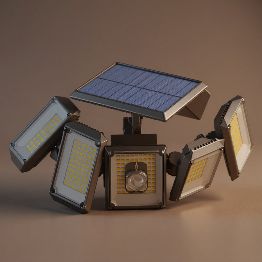 Split Solar Street Light - 5-Side Adjustable, 7000K, Waterproof