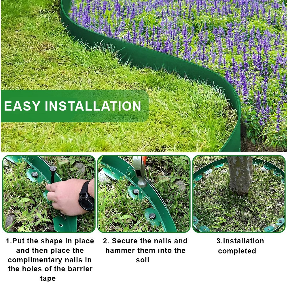 Flexible Garden Border Edging - 33ft Path Lawn Divider