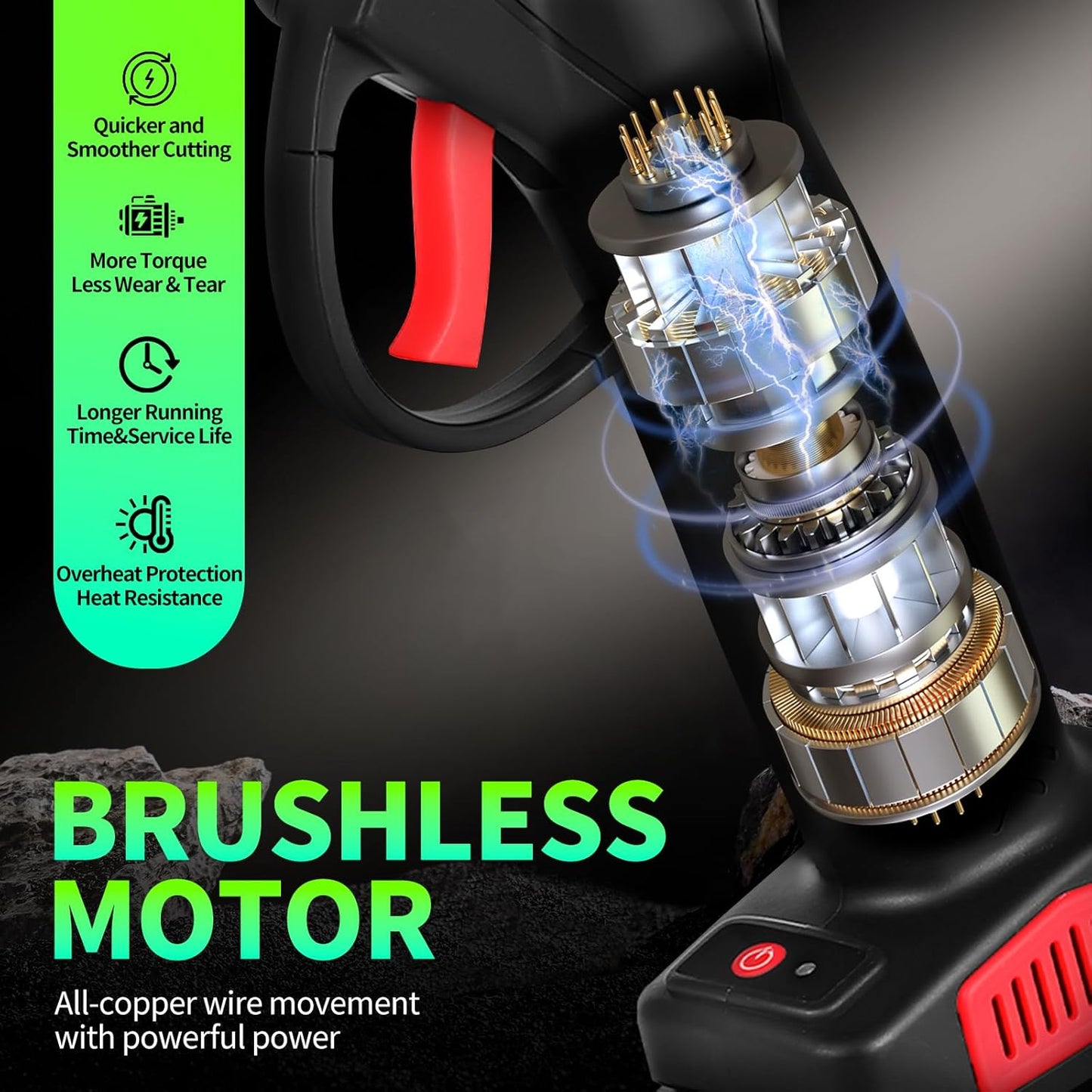 Cordless Electric Pruning Shears - Professional Battery-Powered