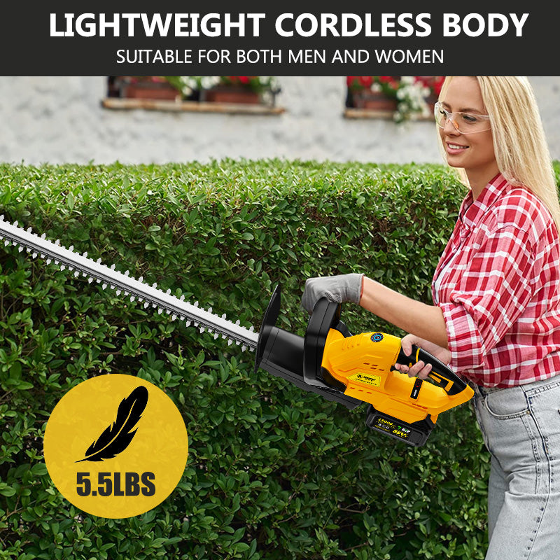 Cordless Electric Hedge Shears & Weeder - Rechargeable Garden Tool