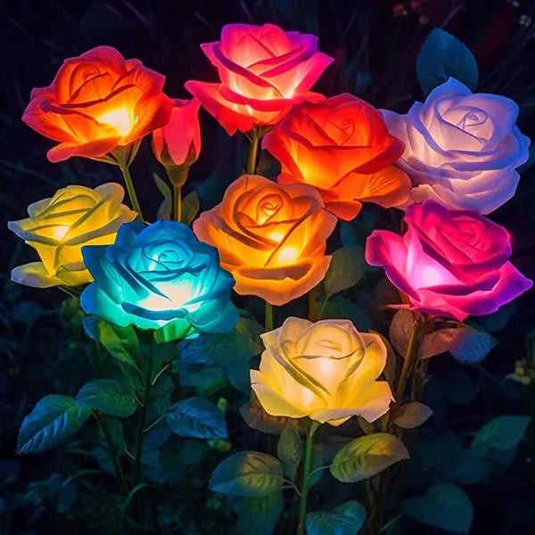 Solar Garden Lights 4-Pack - Waterproof Outdoor Decorative
