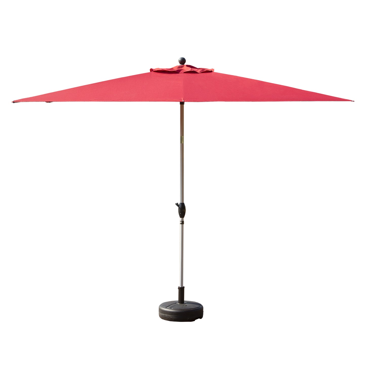 Rectangular Patio Umbrella - Crank Lift & Tilt, Brick Red