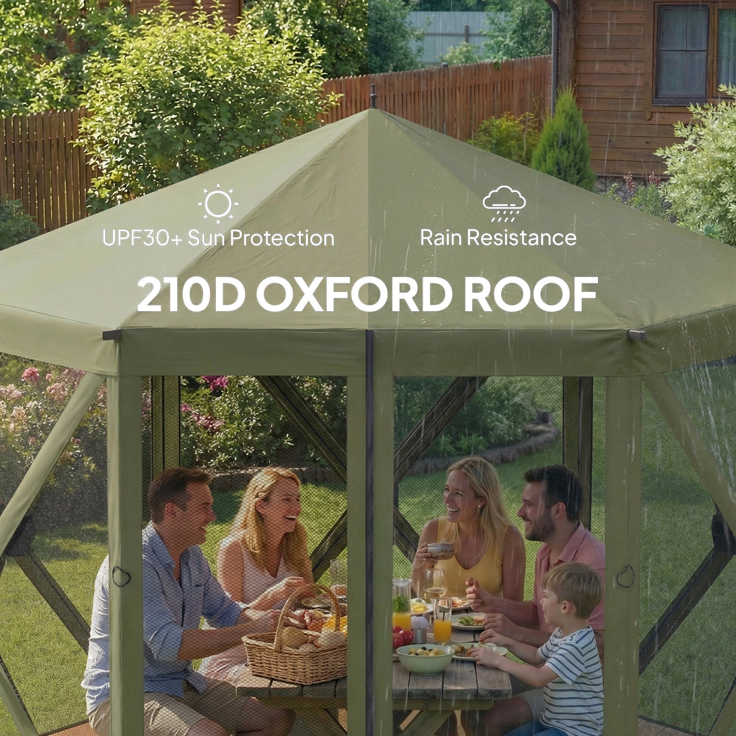 Portable Pop-Up Screen House Canopy - Instant Camping Gazebo