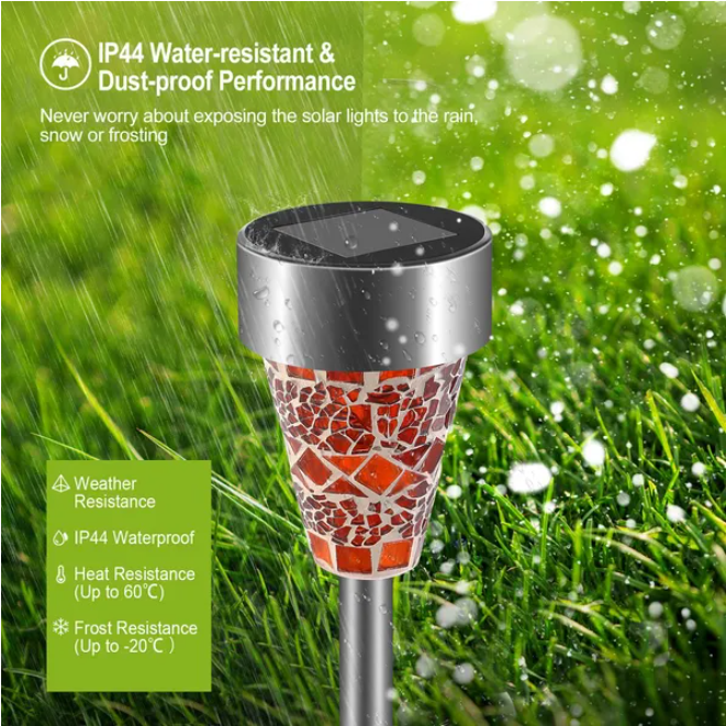 Solar Courtyard Landscape Lights - 6-Set Outdoor Garden