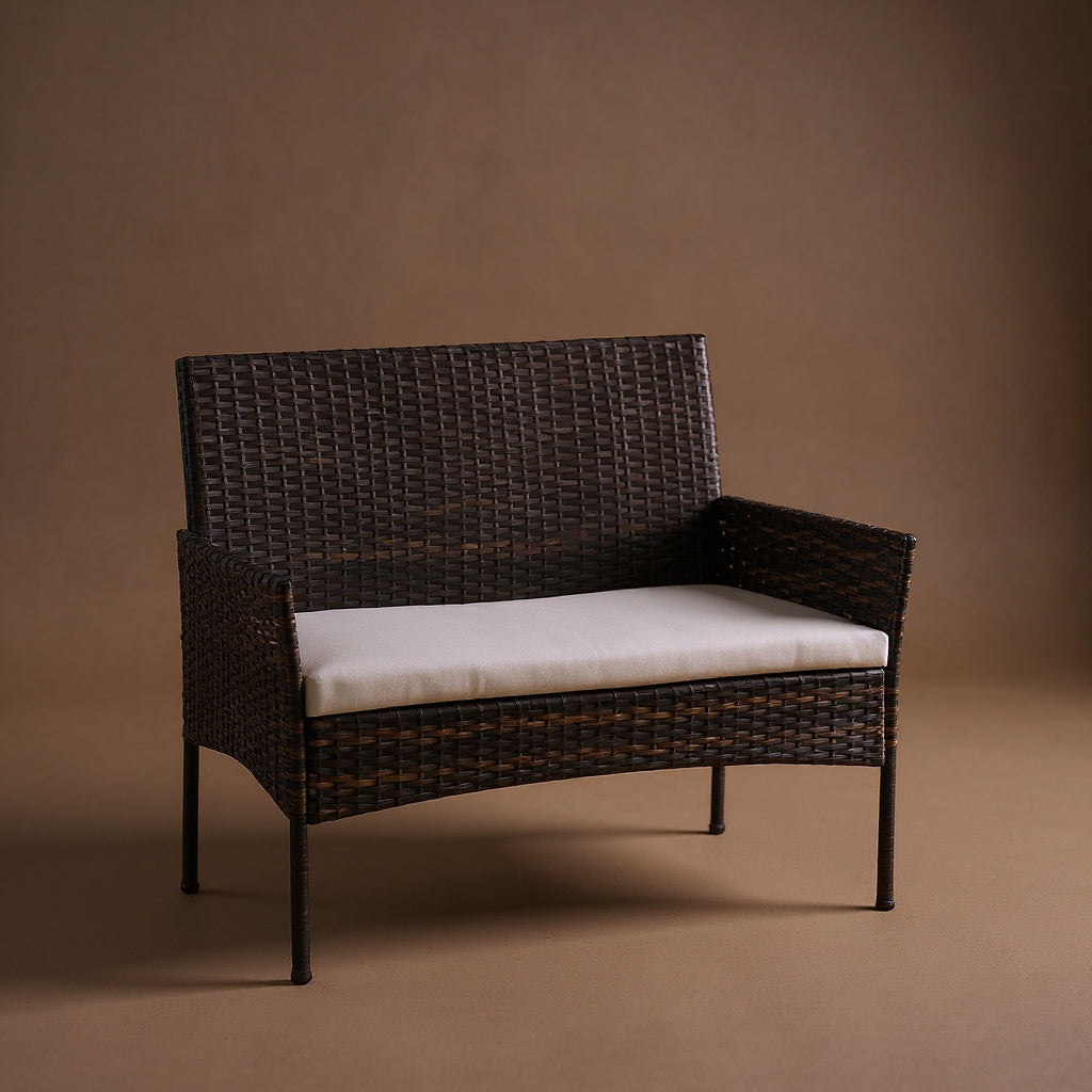 3-Piece Rattan Outdoor Furniture Set - Woven Patio Lounge