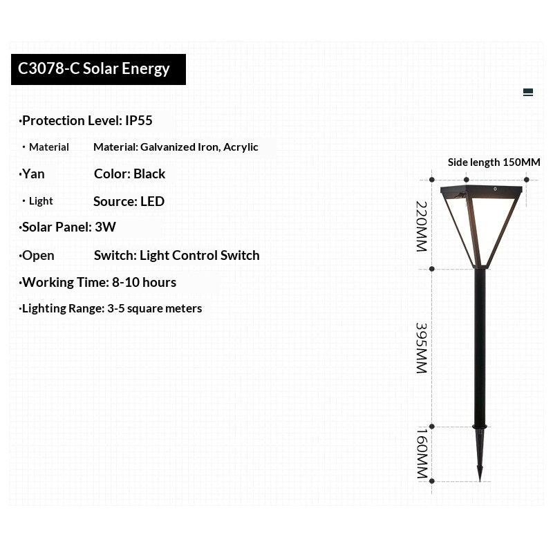 Solar Ground Lights - Outdoor Courtyard & Garden In-Ground Lamps