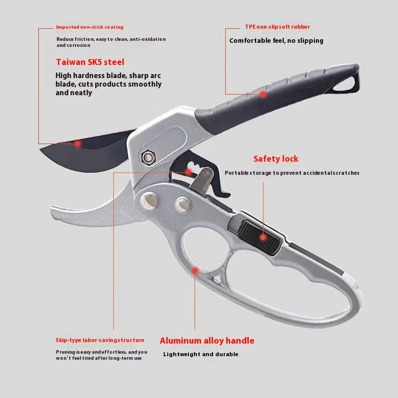 Labor-Saving Stainless Steel Hand Pruning Shears - Garden Tool