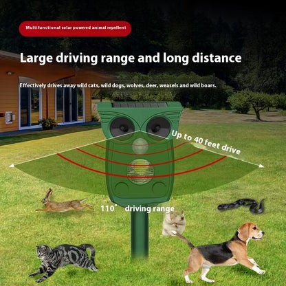 Solar Infrared Animal Repeller - Outdoor Pest Deterrent