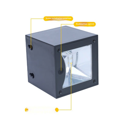 Square Solar Atmosphere Wall Lamp - Outdoor Home Accent