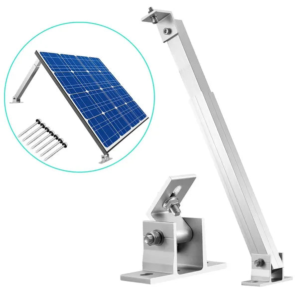 Adjustable Solar Panel Mounting Foot Brackets - 15-30Â° Tilt Set