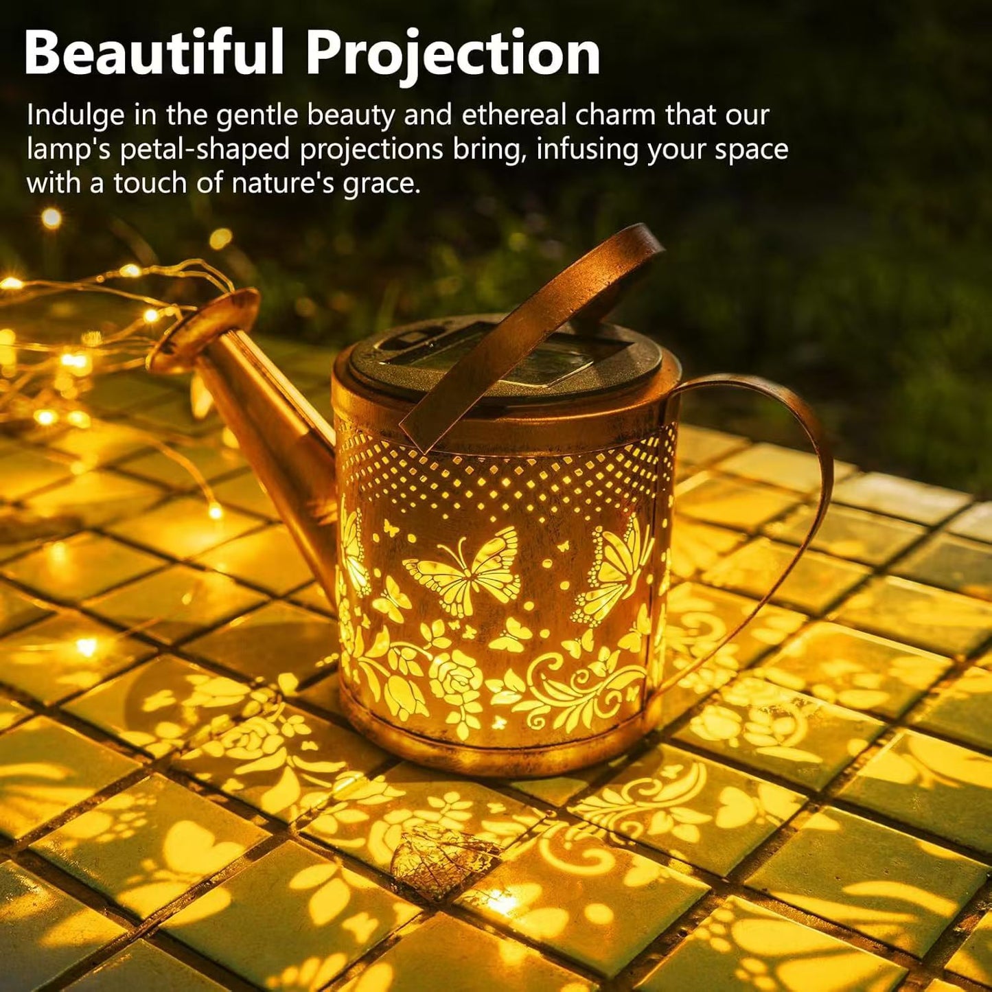 Solar Kettle Lights - Decorative Watering Can Courtyard Decor