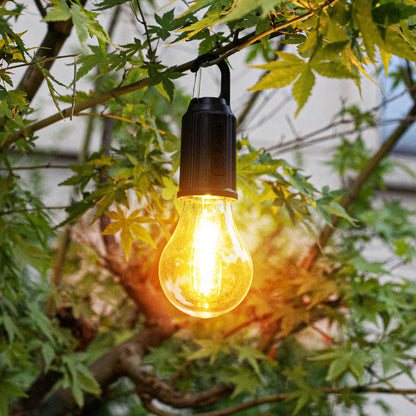 Solar Outdoor Warm White Bulb Light - Garden Accent Lamp