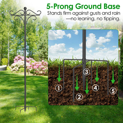 Shepherd's Hook Plant Hanger 2-Pack - Heavy Duty Garden Pole