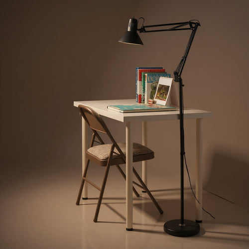 Tall Floor Spotlight Lamp - Freestanding E27 Living Room Light