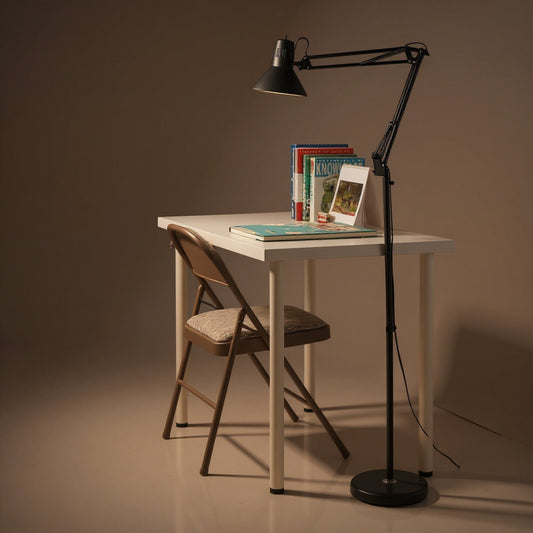 Tall Floor Spotlight Lamp - Freestanding E27 Living Room Light