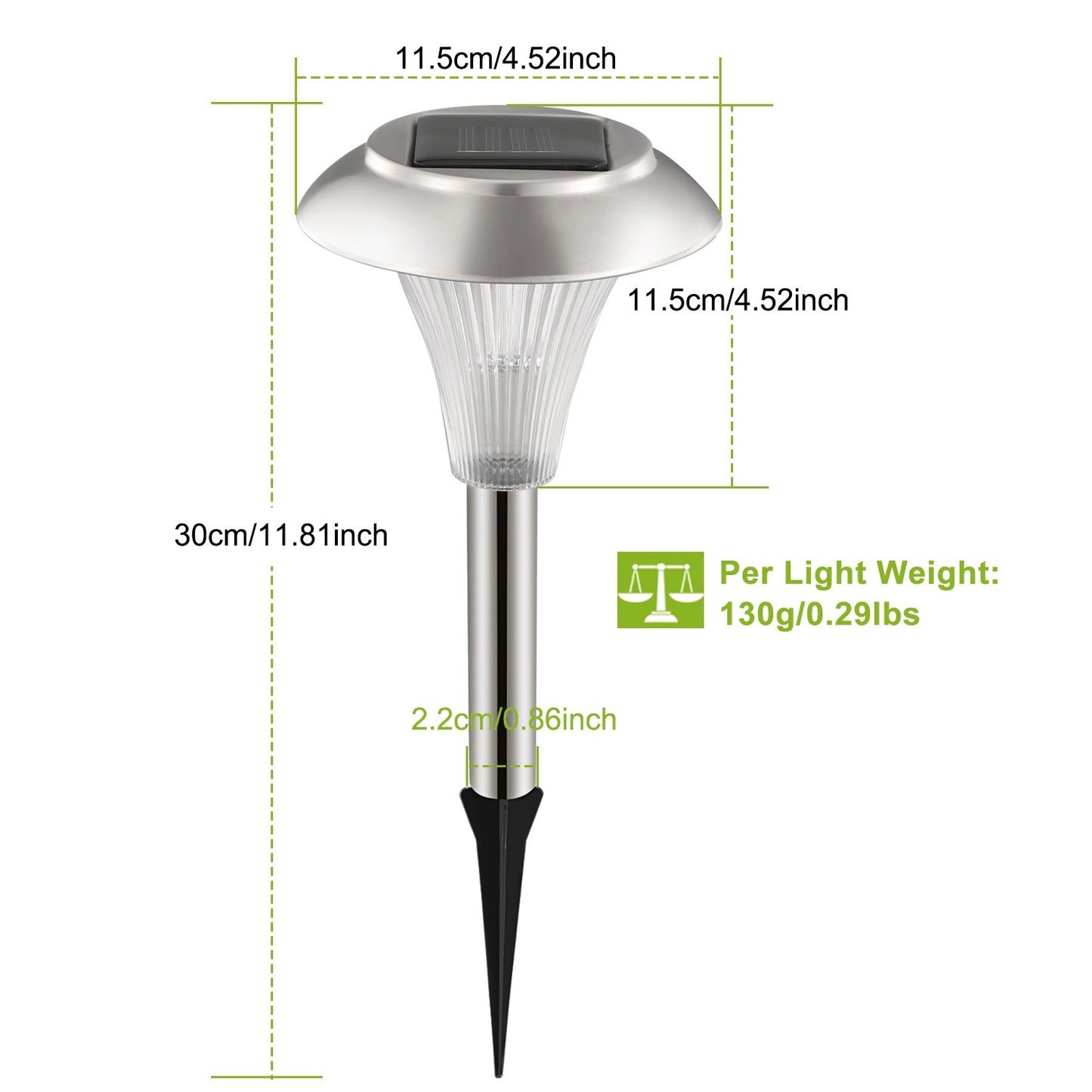 Color-Changing Solar Garden Stake Lights - Waterproof, Multi-Pack