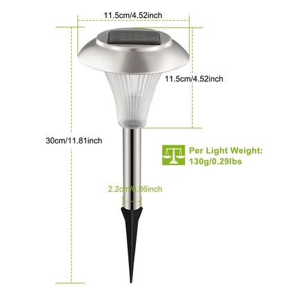 Color-Changing Solar Garden Stake Lights - Waterproof, Multi-Pack