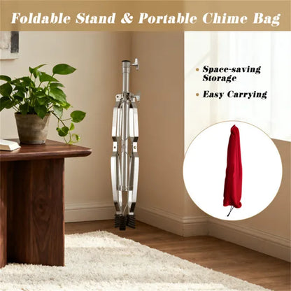 36-Tube Wind Chime with Tripod Stand - Portable Percussion