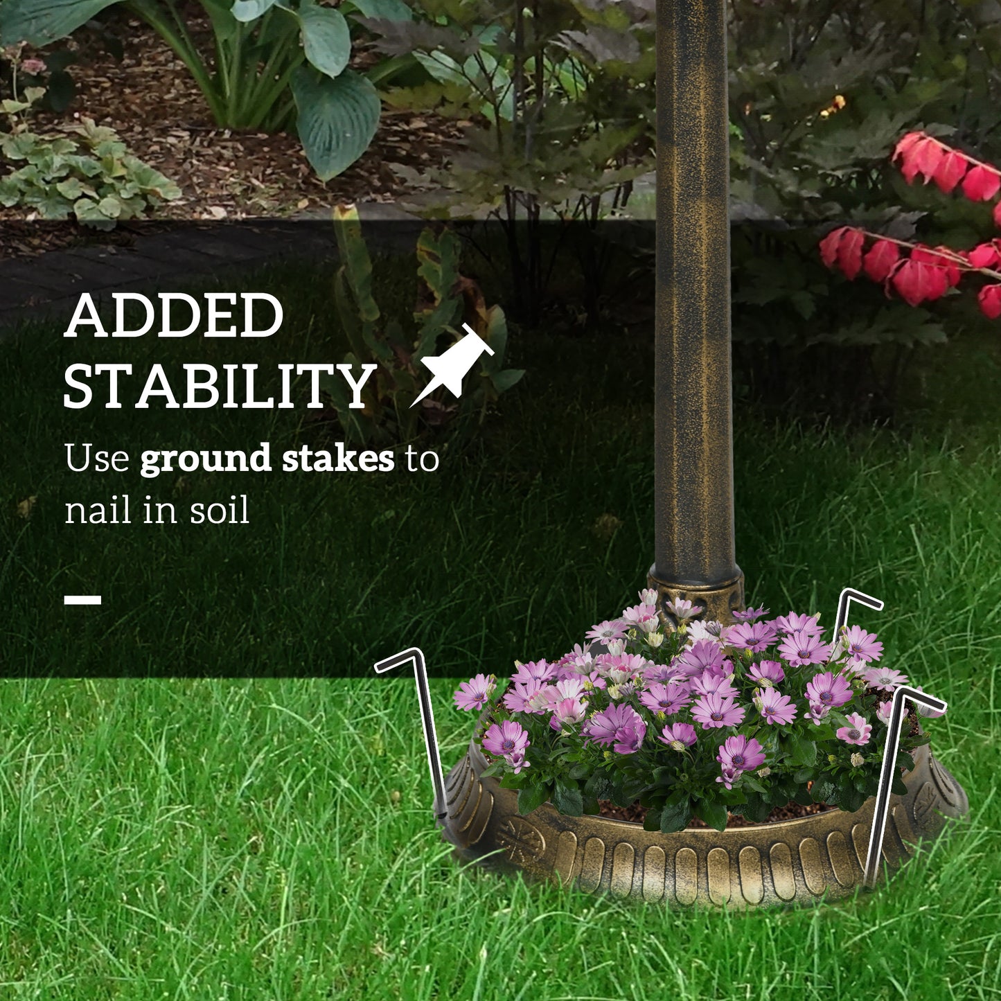 Antique Bird Bath 32in - Decorative Pedestal with Bird Feeder Bowl