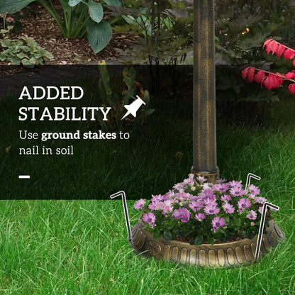 Antique Bird Bath 32in - Decorative Pedestal with Bird Feeder Bowl