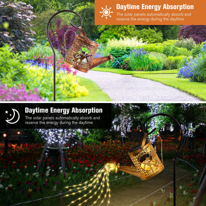 Solar Watering Can Lights - Metal Decorative Outdoor Garden Decor