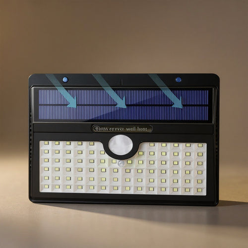 Solar 78-LED Motion Sensor Wall Light - Waterproof Outdoor