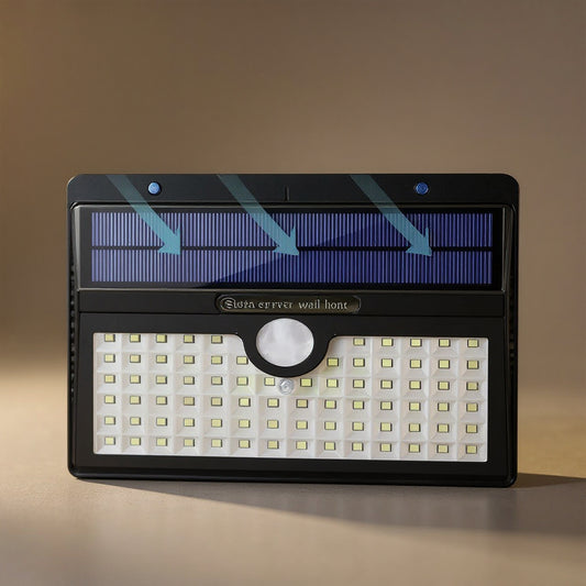 Solar 78-LED Motion Sensor Wall Light - Waterproof Outdoor