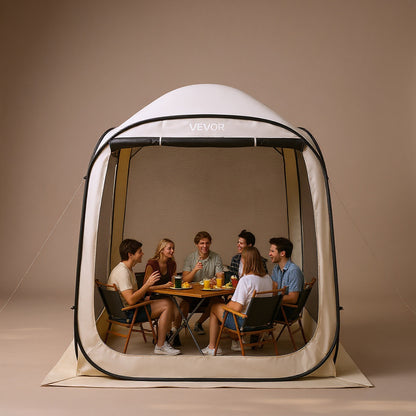 4-6 Person Pop-Up Screen House Tent - Portable Outdoor Canopy