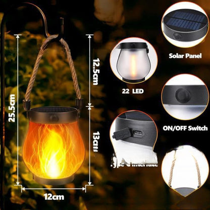 Flickering Flame Garden Lamp - Outdoor Solar Torch Light