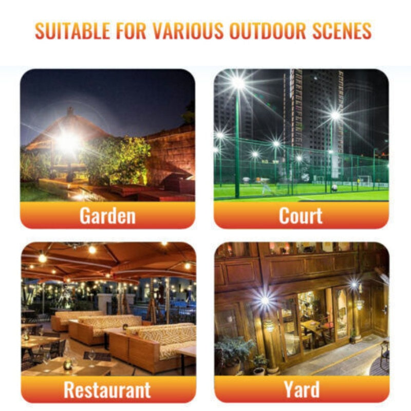 3200ftÂ² Solar Street Light - Dusk-to-Dawn Garden Flood Lamp