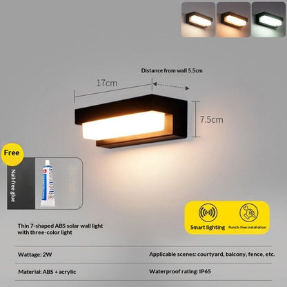 Solar Wall Light - Waterproof Outdoor Patio Sconce