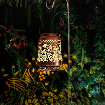 Solar Hummingbird Barn Lantern - Waterproof Courtyard Decor