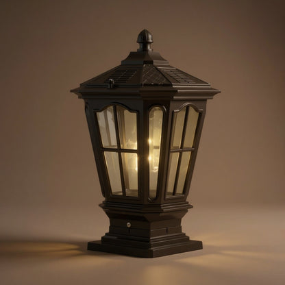 Solar European Pillar Light - Outdoor Gate & Fence Column Lamp