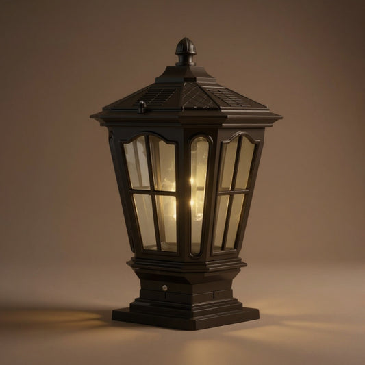 Solar European Pillar Light - Outdoor Gate & Fence Column Lamp