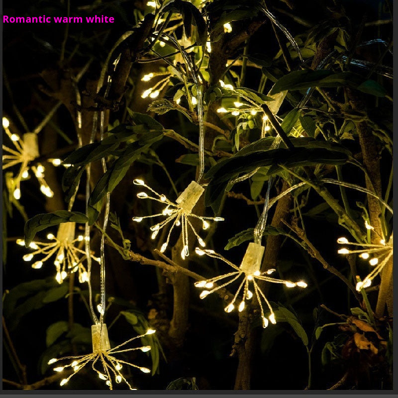Dandelion Solar Fireworks Lamp - LED Decorative Garden Light