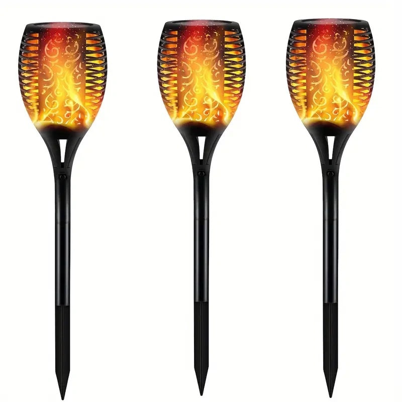 Solar Flickering Flame Torch Lights - Outdoor Garden Pathway