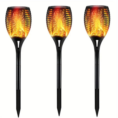 Solar Flickering Flame Torch Lights - Outdoor Garden Pathway