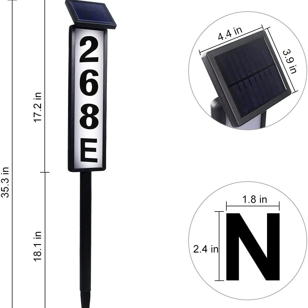 Solar Ground Doorplate Lamp - Outdoor Path Marker Light