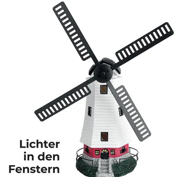 Solar Windmill Garden Light - LED Decorative Pond & Balcony Accent