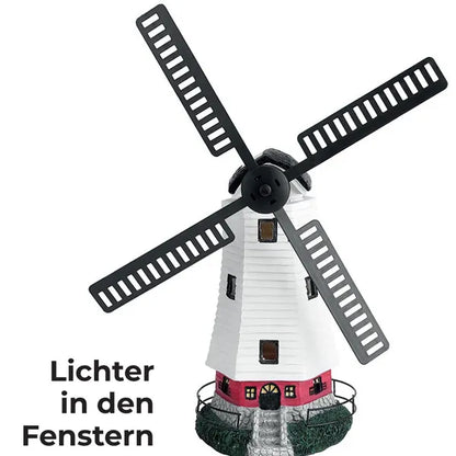 Solar Windmill Garden Light - LED Decorative Pond & Balcony Accent
