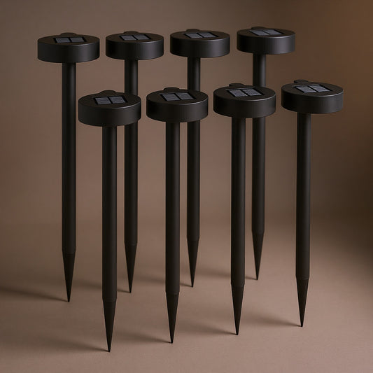 Solar Garden Stake Pathway Lights - 8-Pack Outdoor LED