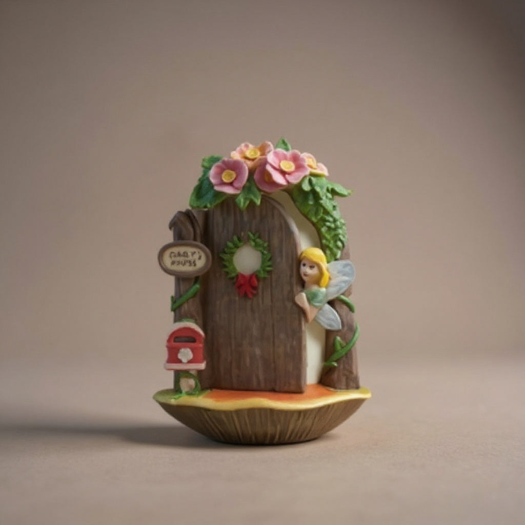 Resin Fairy Door & Windows - Miniature Tree Sculpture Decor