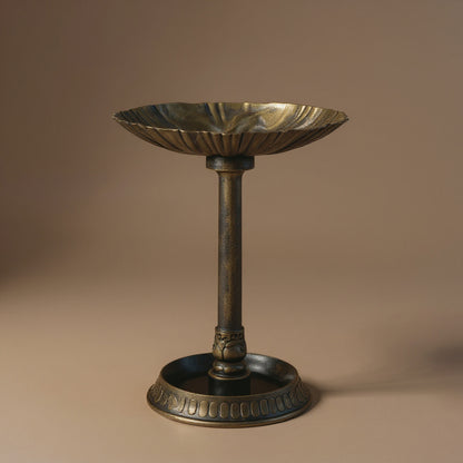 Antique Bird Bath 32in - Decorative Pedestal with Bird Feeder Bowl