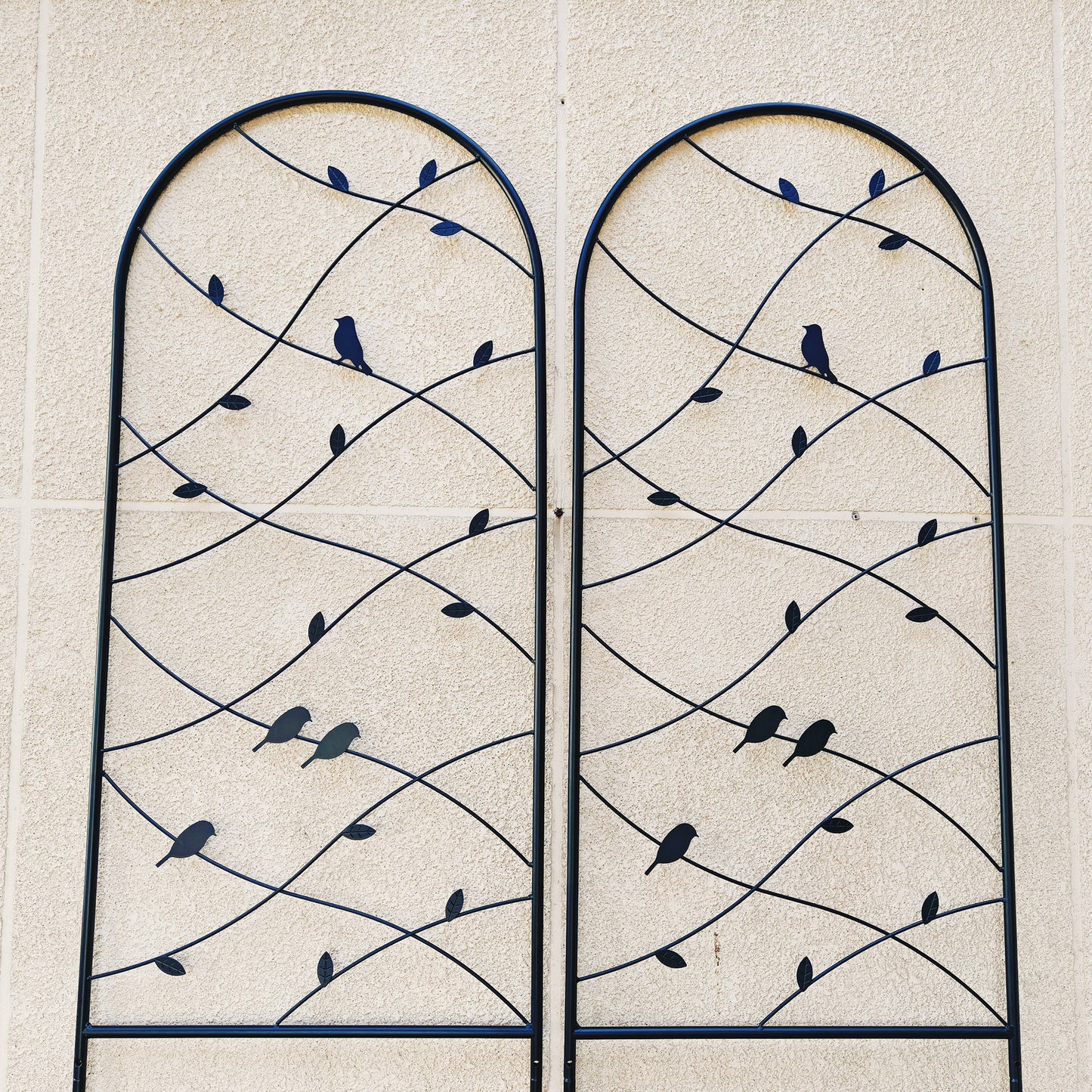 Metal Garden Trellis 87in - Rustproof Climbing Plant Support