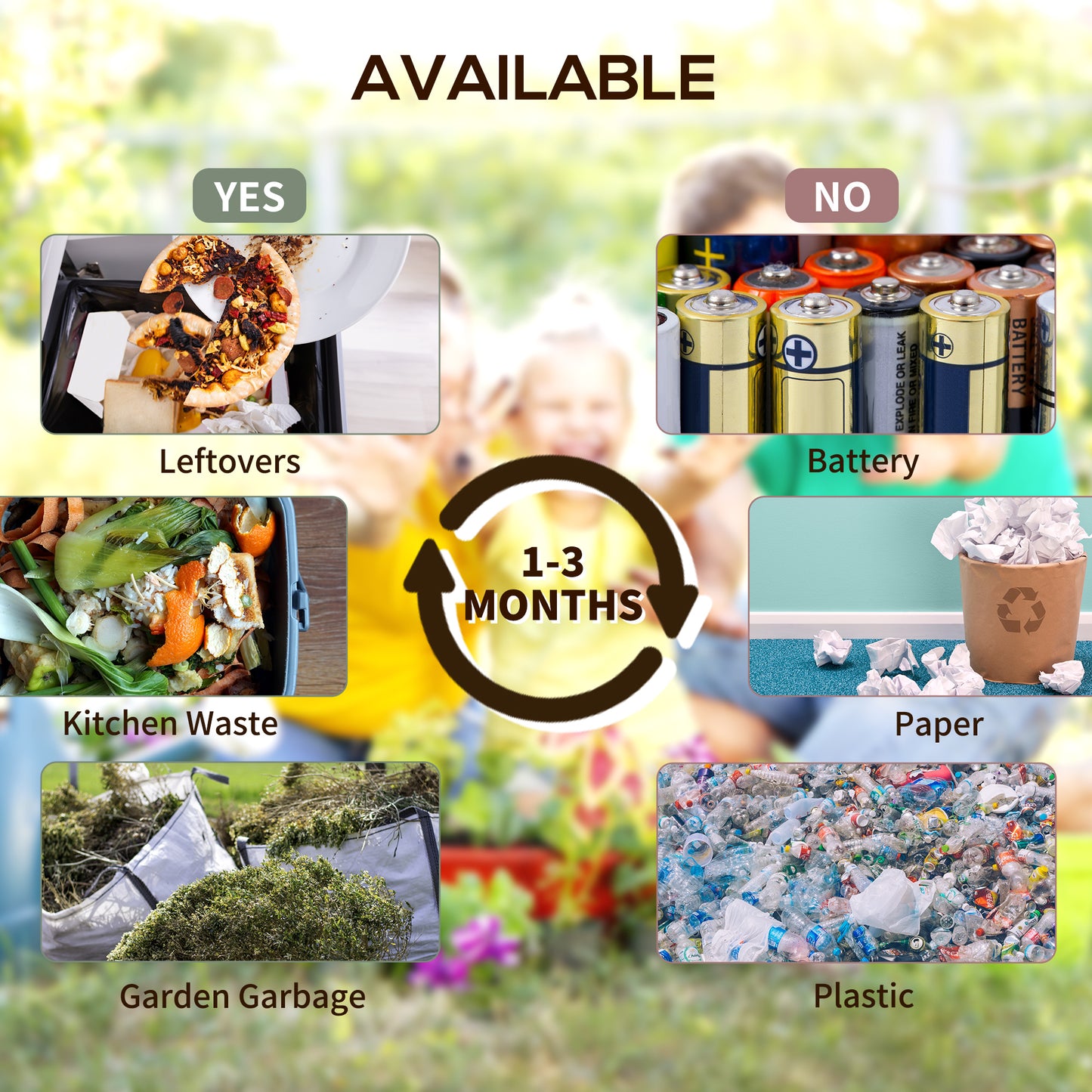 Dual-Chamber Compost Tumbler - 24gal Outdoor Rotating Composter