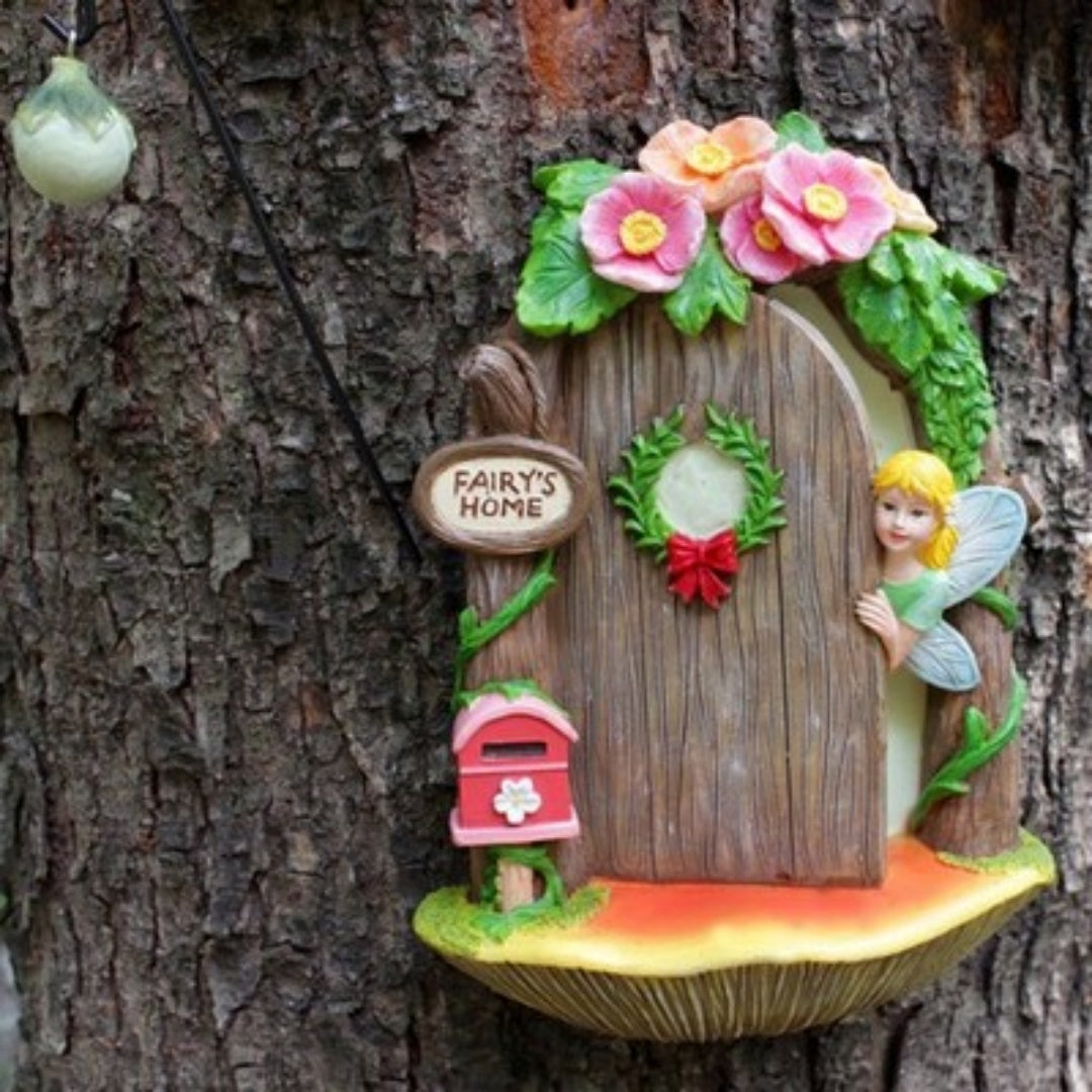 Resin Fairy Door & Windows - Miniature Tree Sculpture Decor