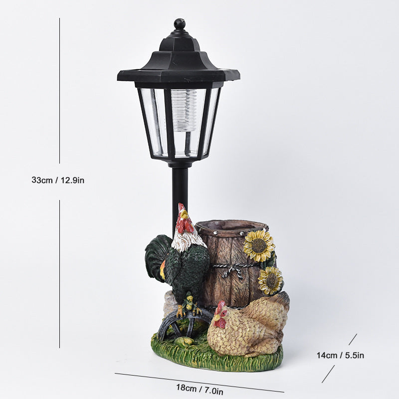 Solar Hexagonal Garden Lamp - Geometric Outdoor Path Light