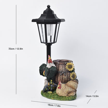 Solar Hexagonal Garden Lamp - Geometric Outdoor Path Light