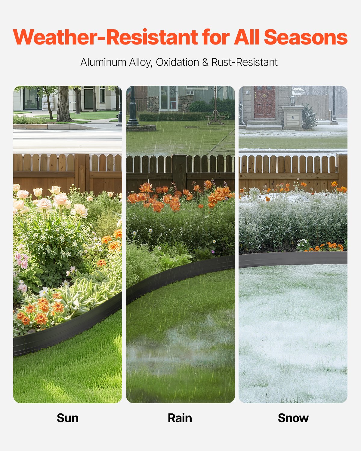 Aluminum Landscape Edging 10-Pack - 60in Rust-Resistant Garden Border