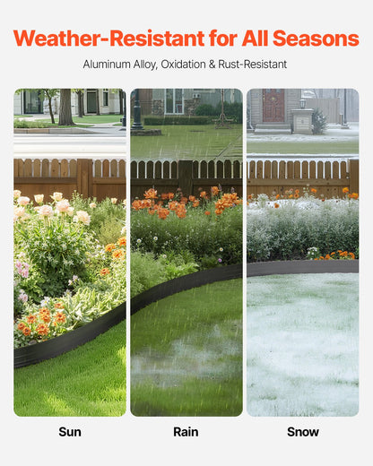 Aluminum Landscape Edging 10-Pack - 60in Rust-Resistant Garden Border